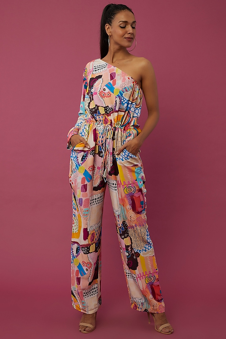 Multi-Colored Printed Jumpsuit by Payal Singhal