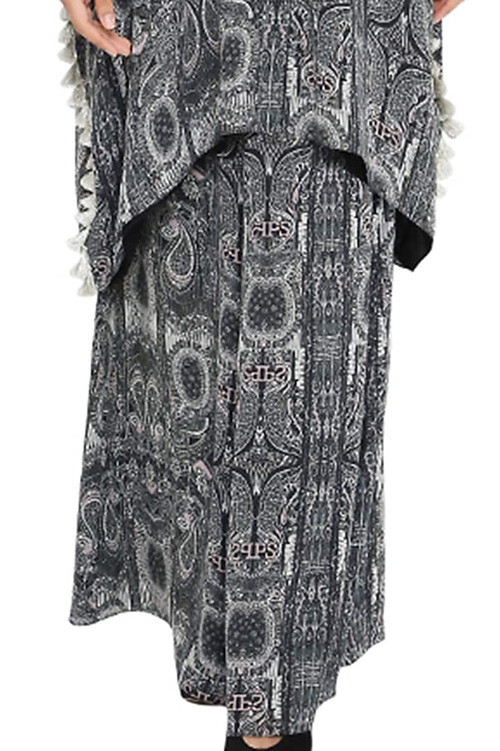 Black & White Printed Kaftan Set by Payal Singhal at Pernia's Pop Up Shop