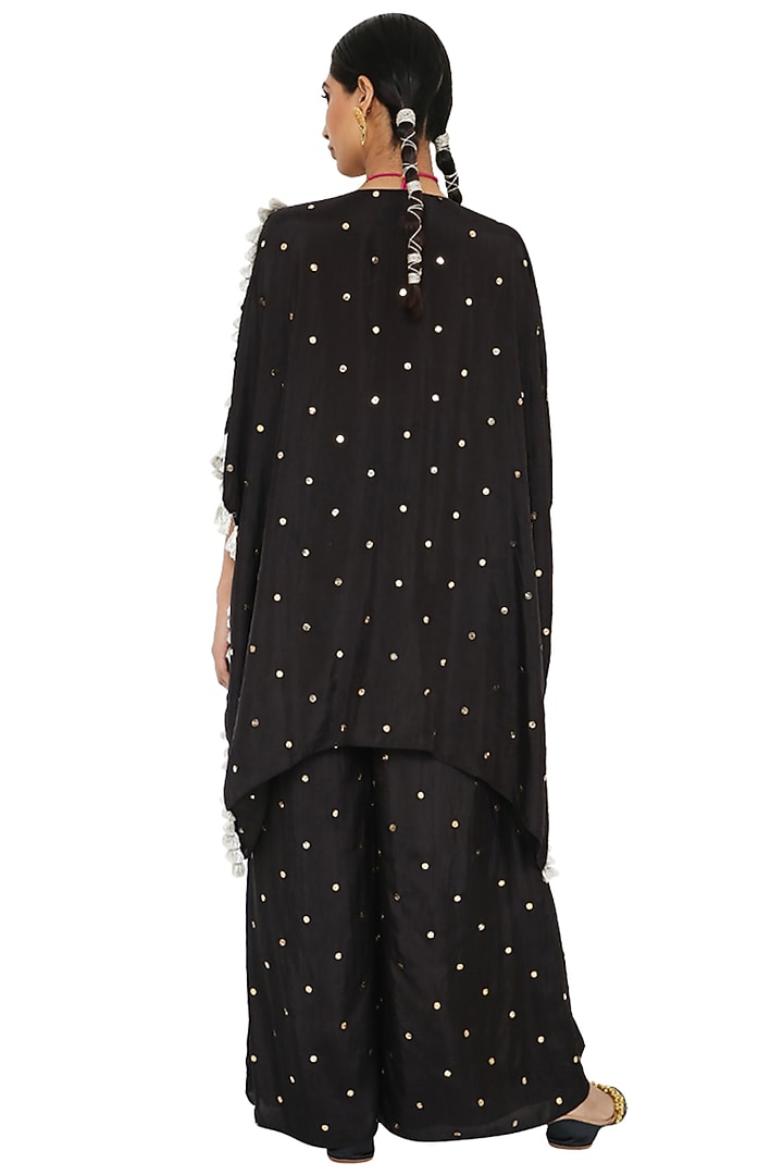 Black Kaftan Set With Embroidery by Payal Singhal at Pernia's Pop Up Shop