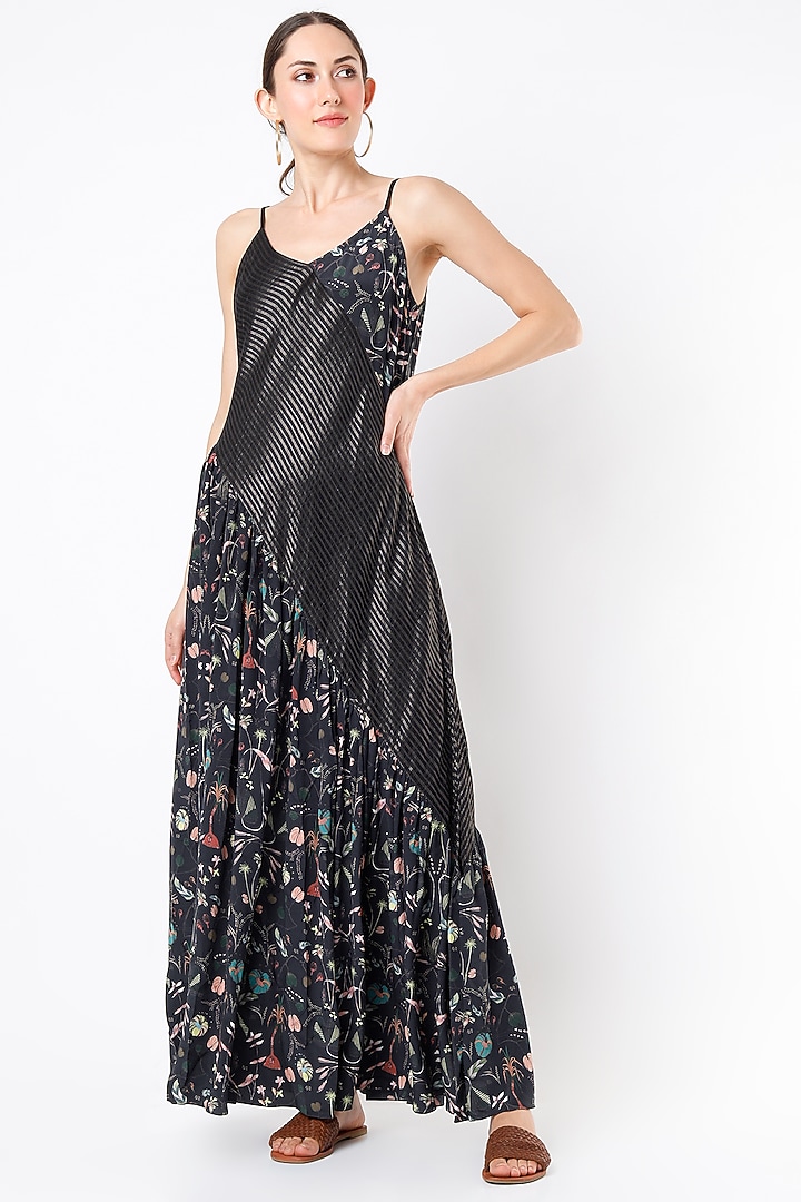 Black Forest Printed Vacation Dress by PS Pret by Payal Singhal at Pernia's Pop Up Shop