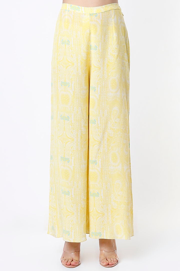Yellow Embroidered Kaftan Set by Payal Singhal at Pernia's Pop Up Shop