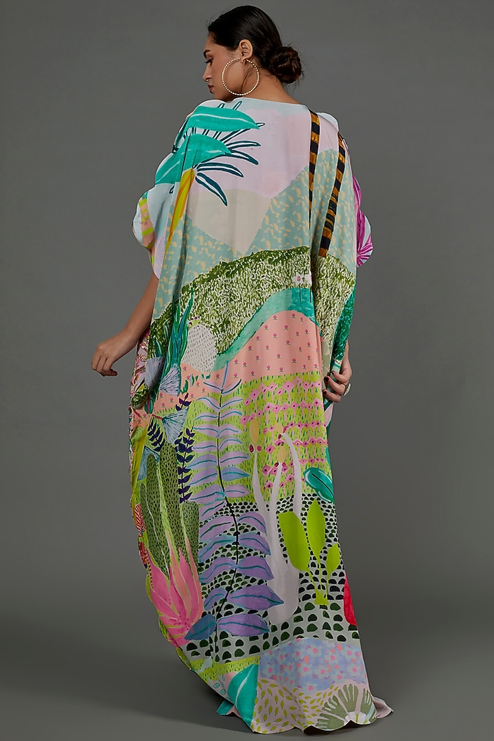 Multi-Coloured Tropical Printed Kaftan by Payal Singhal at Pernia's Pop Up Shop