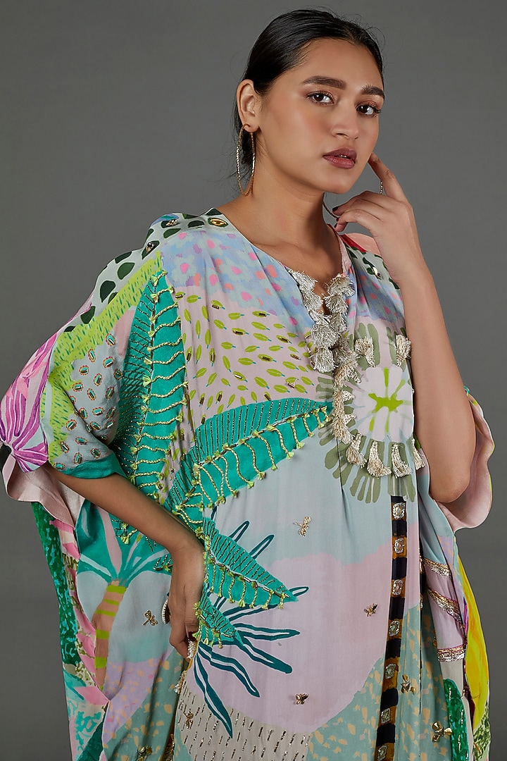 Multi-Coloured Tropical Printed Kaftan by Payal Singhal at Pernia's Pop Up Shop