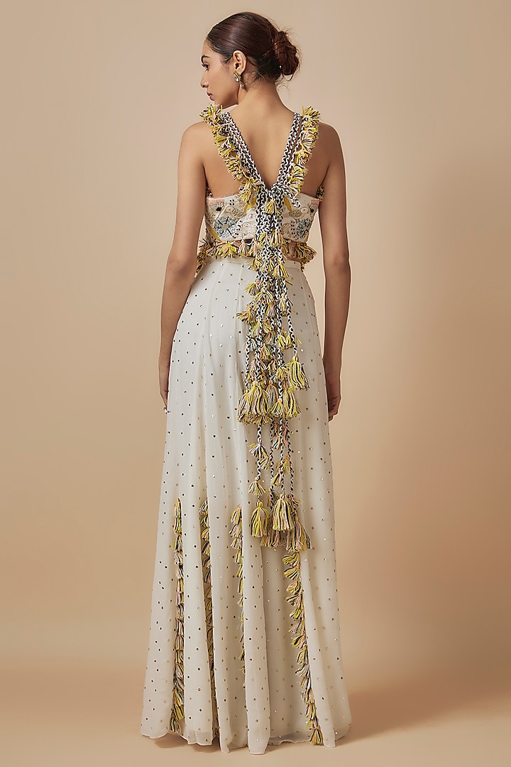 Ivory Silk Wedding Sharara Set by Payal Singhal at Pernia's Pop Up Shop