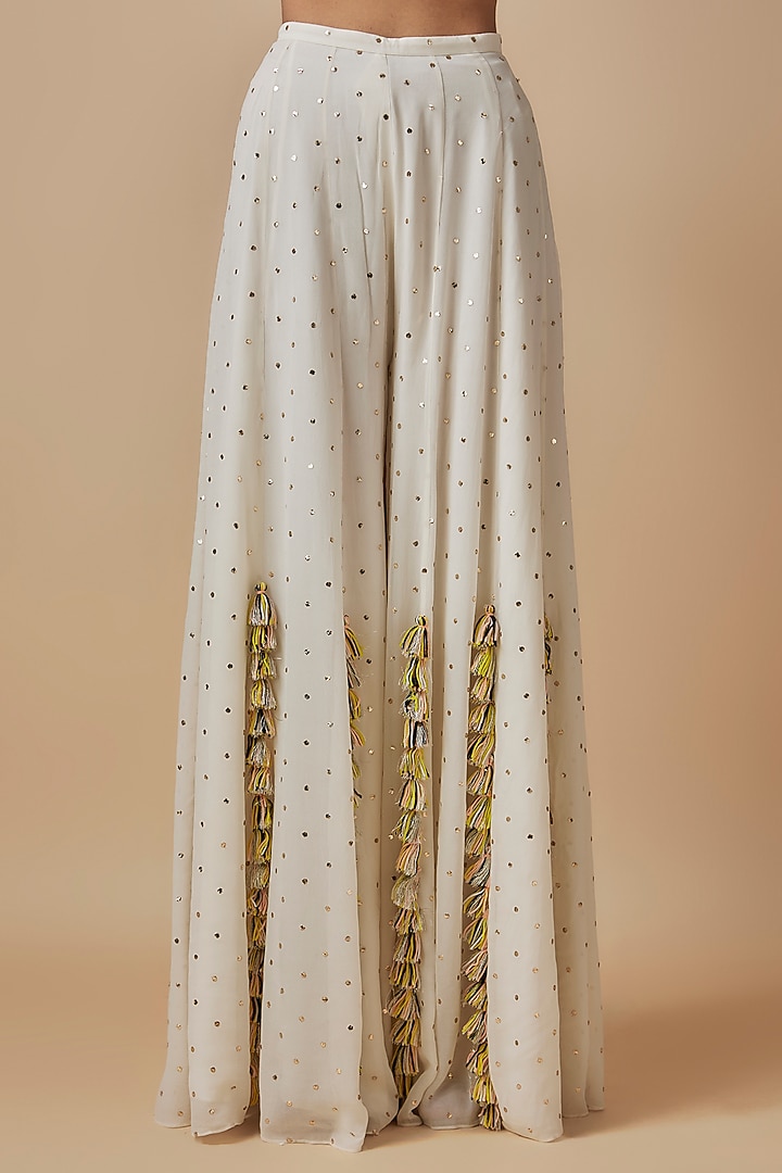 Ivory Silk Wedding Sharara Set by Payal Singhal at Pernia's Pop Up Shop