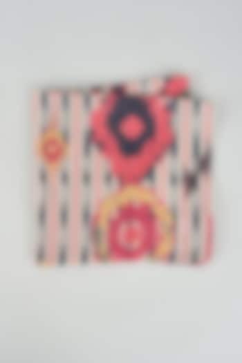 Off-White Silk Mul Printed Pocket Square by Payal Singhal Men