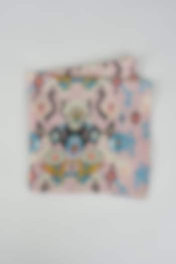 Lilac Silk Mul Printed Pocket Square by Payal Singhal Men