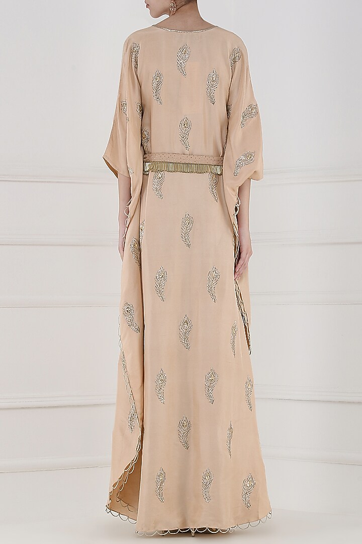 Blush pink embroidered kaftan available only at Pernia's Pop Up Shop.