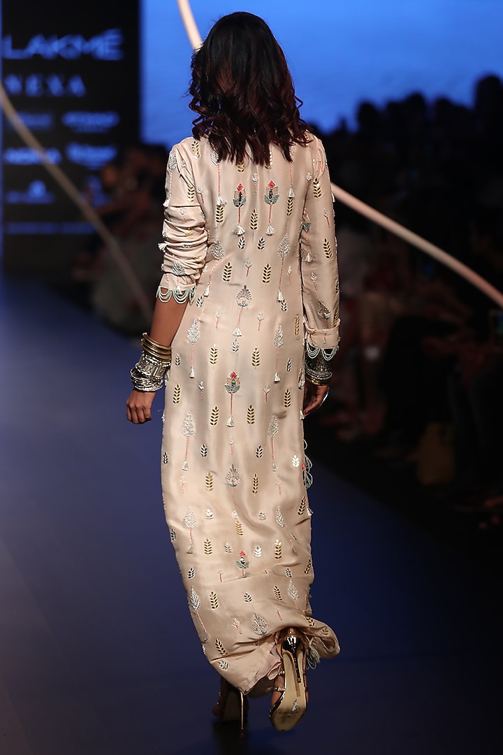 Stone embroidered slit kaftan available only at Pernia's Pop Up Shop.
