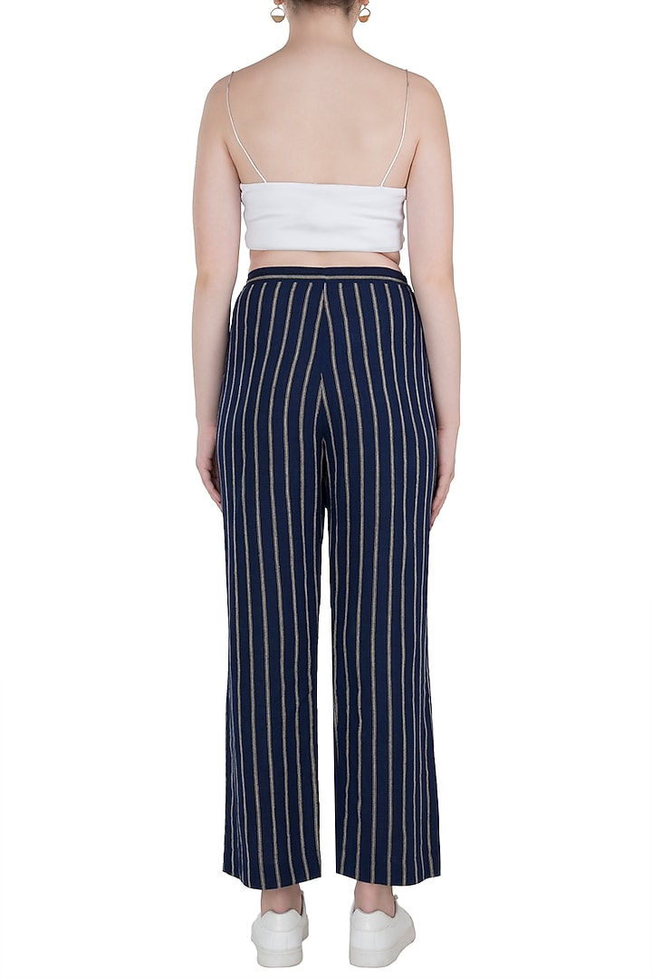 Navy striped pants available only at Pernia's Pop Up Shop.