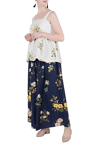 White printed camisole by Payal Pratap