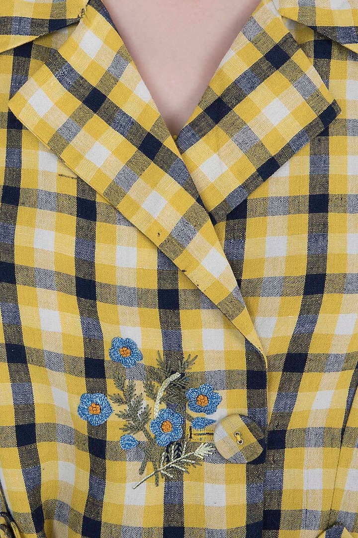 Yellow embroidered jacket available only at Pernia's Pop Up Shop.