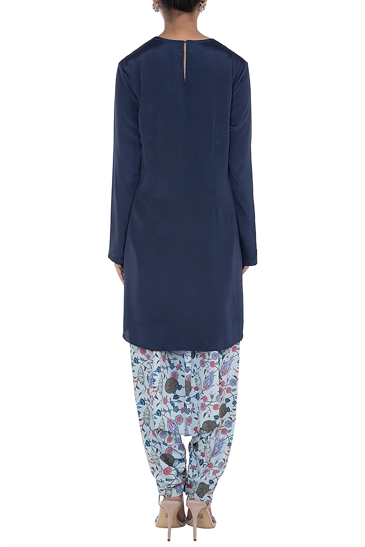 Mint & Navy Blue Printed Kurta Set by PS Pret by Payal Singhal at Pernia's Pop Up Shop