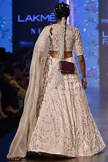 Nude Embroidered Bridal Lehenga Set by Payal Singhal at Pernia's Pop Up Shop