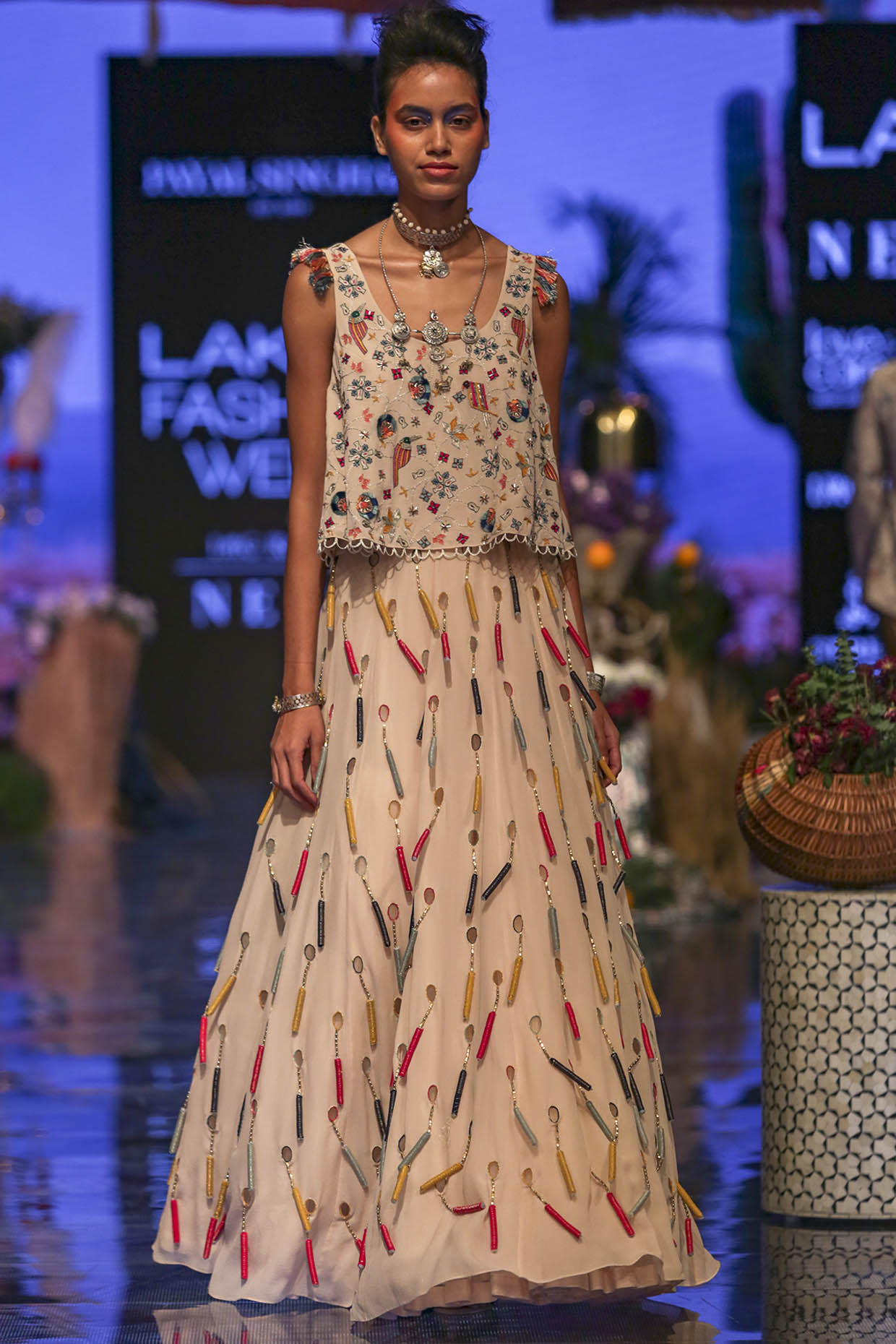 Blue & Pink Lehenga – Label Anushree