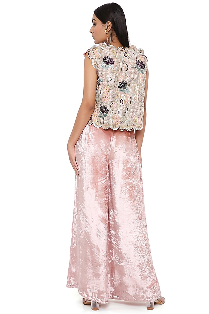 Multi-Coloured Embroidered Jacket Set by Payal Singhal at Pernia's Pop Up Shop