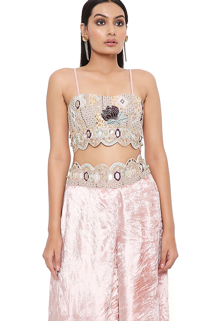 Multi-Coloured Embroidered Jacket Set by Payal Singhal at Pernia's Pop Up Shop