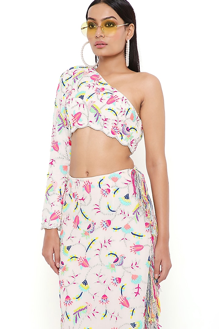 Stone Embroidered Skirt Set by Payal Singhal at Pernia's Pop Up Shop
