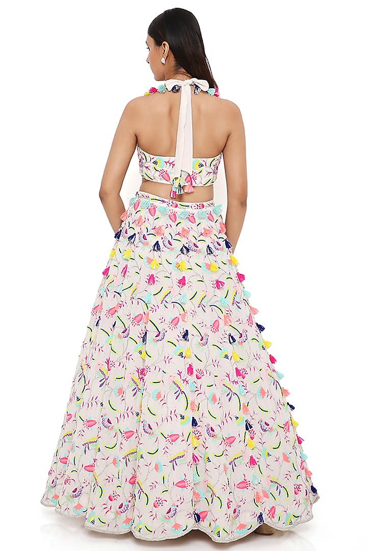 Stone Embroidered Bridal Lehenga Set by Payal Singhal at Pernia's Pop Up Shop