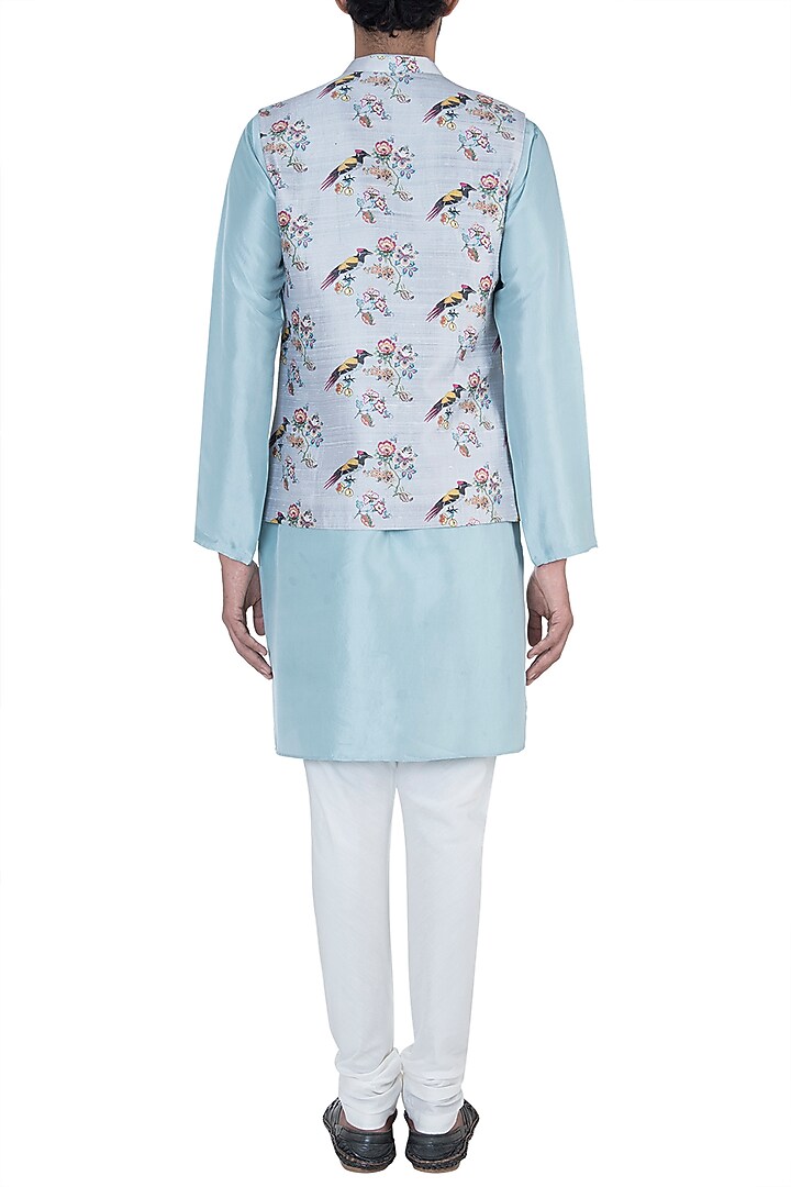 Grey printed bandi jacket available only at Pernia's Pop Up Shop.