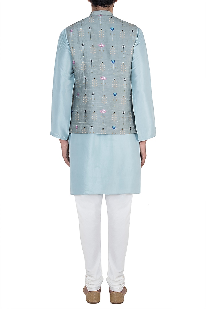Green printed bandi jacket available only at Pernia's Pop Up Shop.