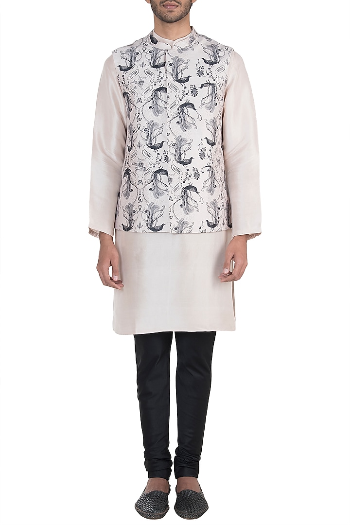 Blush printed bandi jacket available only at Pernia's Pop Up Shop.