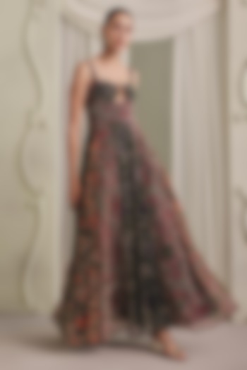 Multi-Coloured Net Embellished Jumpsuit by Payal & Zinal at Pernia's Pop Up Shop
