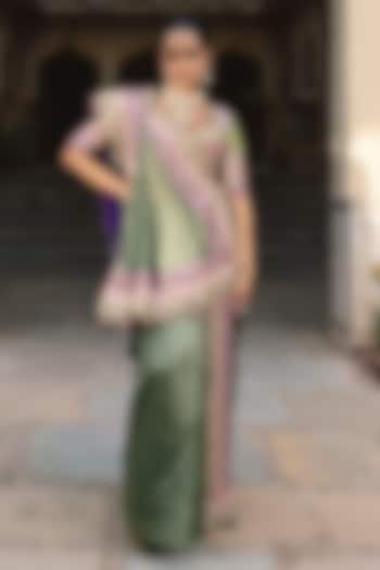 Fern Green Gajji Silk Sequins Embroidered Wedding Lehenga Set by Payal & Zinal at Pernia's Pop Up Shop