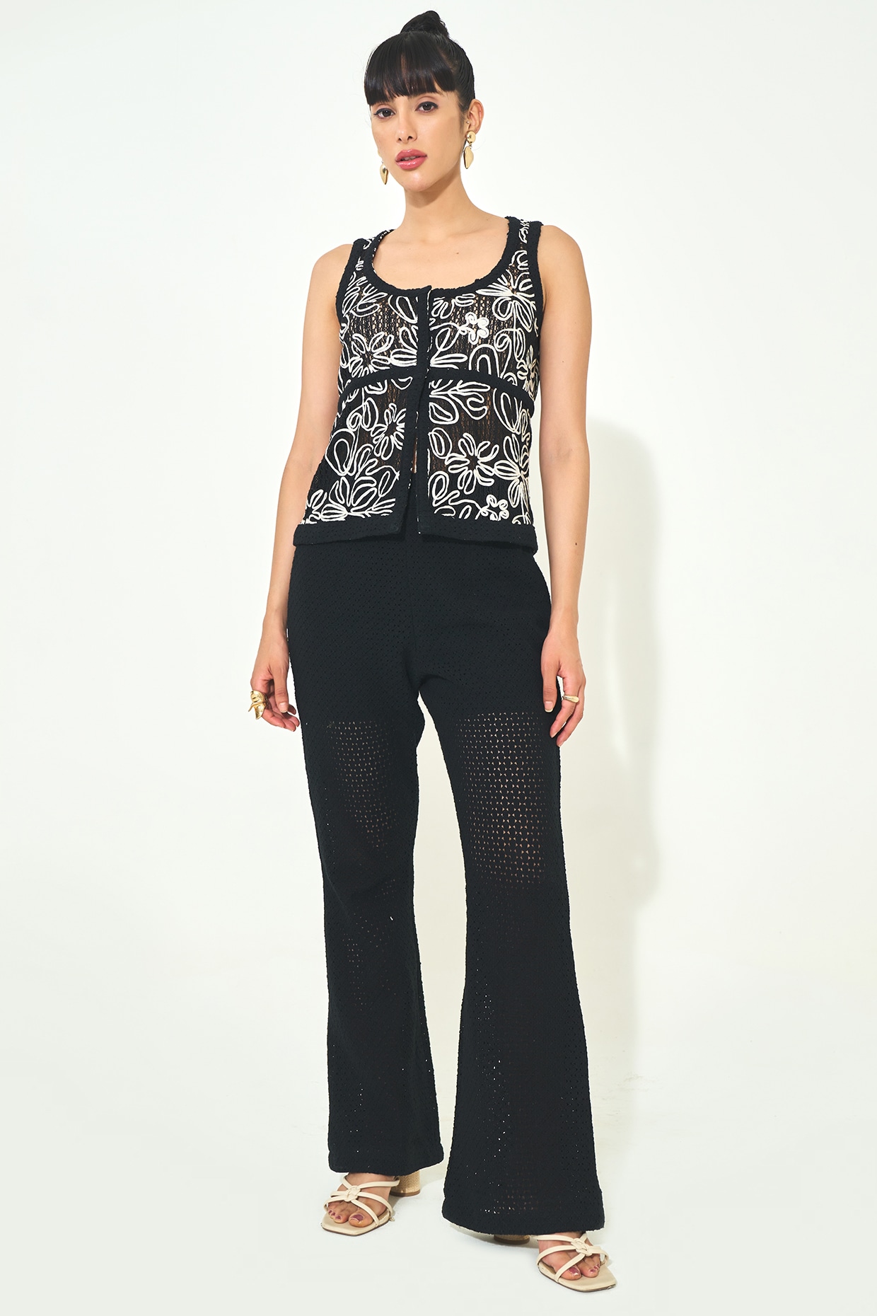 Black Knit Co-Ord Set by QALA CLOTHING at Pernia's Pop Up Shop 2025