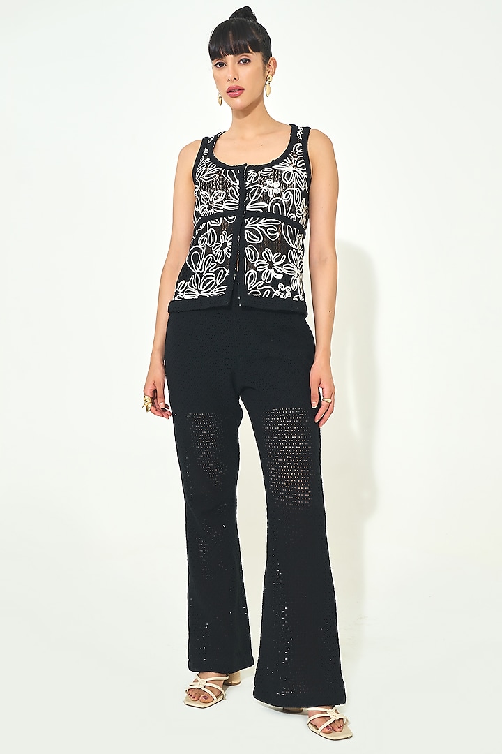 Black Knit Co-Ord Set by QALA CLOTHING at Pernia's Pop Up Shop