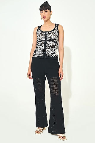 Black Knit Co-Ord Set by QALA CLOTHING