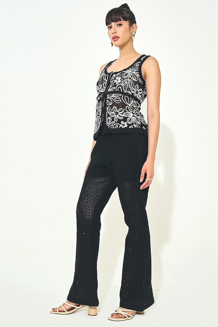 Black Knit Co-Ord Set by QALA CLOTHING at Pernia's Pop Up Shop