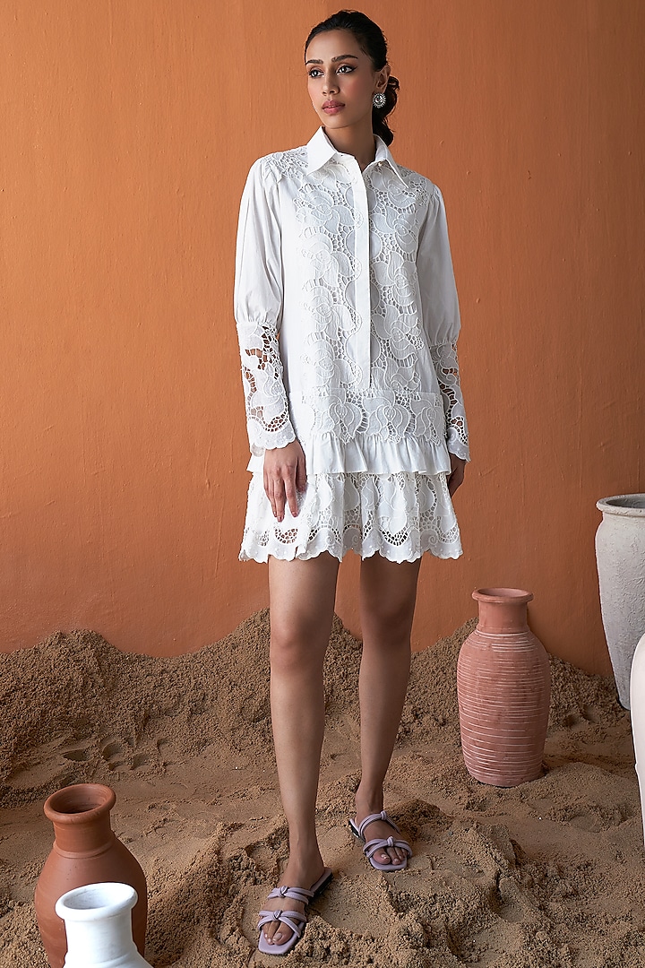 Kalyani Dress - Off White Cotton – Pilgrim