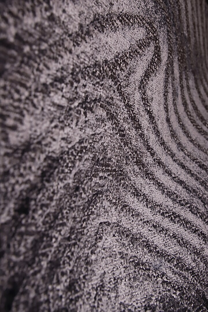 Dark Grey Geometric Handloom Carpet by QAALEEN at Pernia's Pop Up Shop
