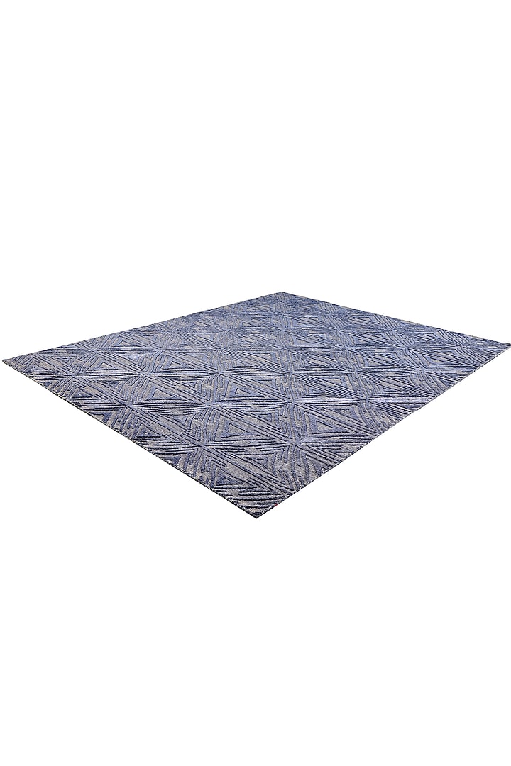 Midnight Blue Handcrafted Carpet by QAALEEN at Pernia's Pop Up Shop