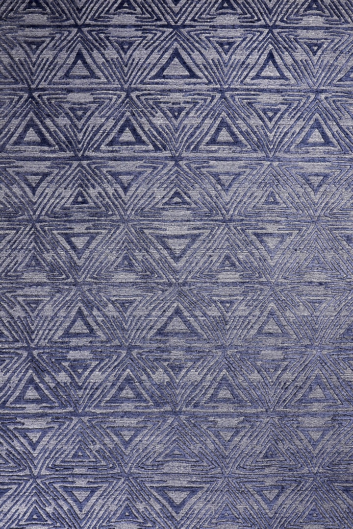 Midnight Blue Handcrafted Carpet by QAALEEN