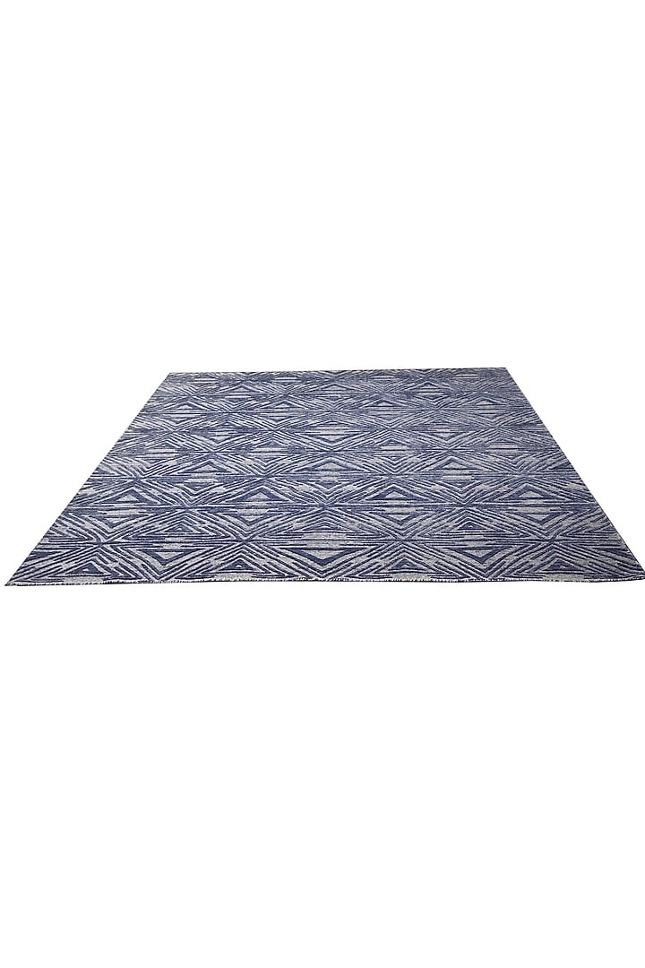 Midnight Blue Handcrafted Carpet by QAALEEN at Pernia's Pop Up Shop