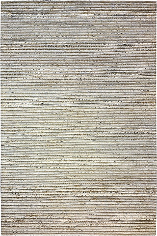 Grey Handcrafted Recycled Silk & Jute Blend Rug by QAALEEN