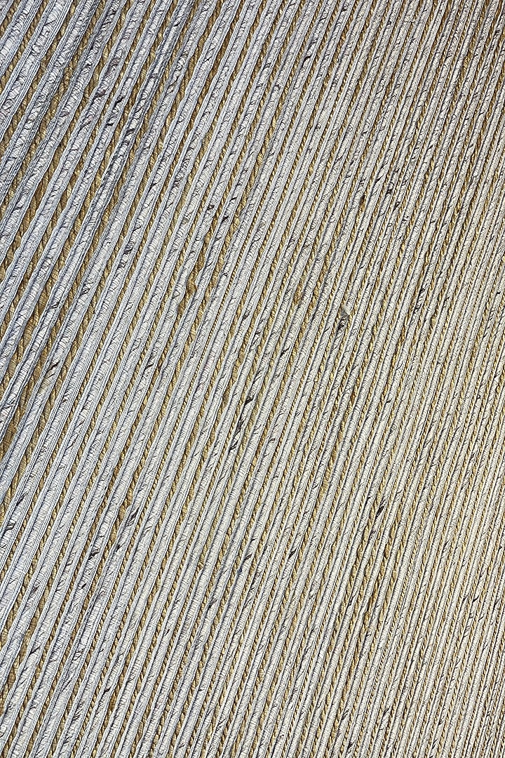Grey Handcrafted Recycled Silk & Jute Blend Rug by QAALEEN at Pernia's Pop Up Shop