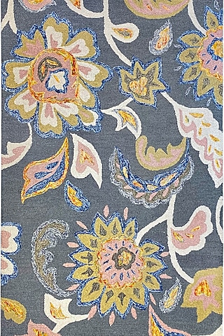 Multi-Colored Handwoven Carpet by QAALEEN