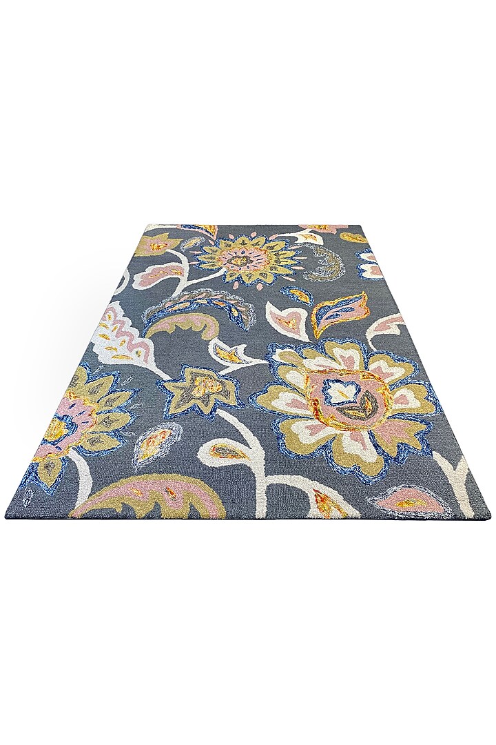 Multi-Colored Handwoven Carpet by QAALEEN at Pernia's Pop Up Shop