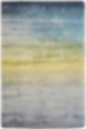 Blue & Yellow Handcrafted Carpet by QAALEEN at Pernia's Pop Up Shop