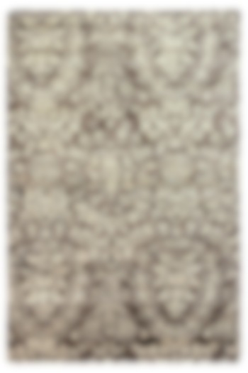 Light Brown Bamboo Silk Handcrafted Rug by QAALEEN
