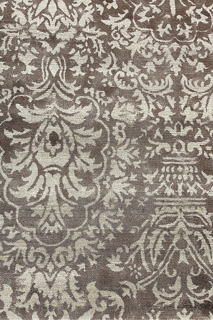 Light Brown Bamboo Silk Handcrafted Rug by QAALEEN at Pernia's Pop Up Shop