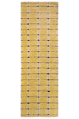 Yellow Handcrafted Carpet by QAALEEN
