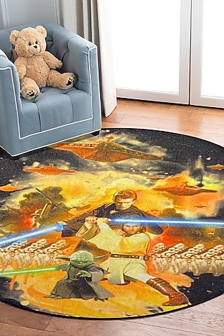 Multi-Colored Handcrafted Carpet by QAALEEN