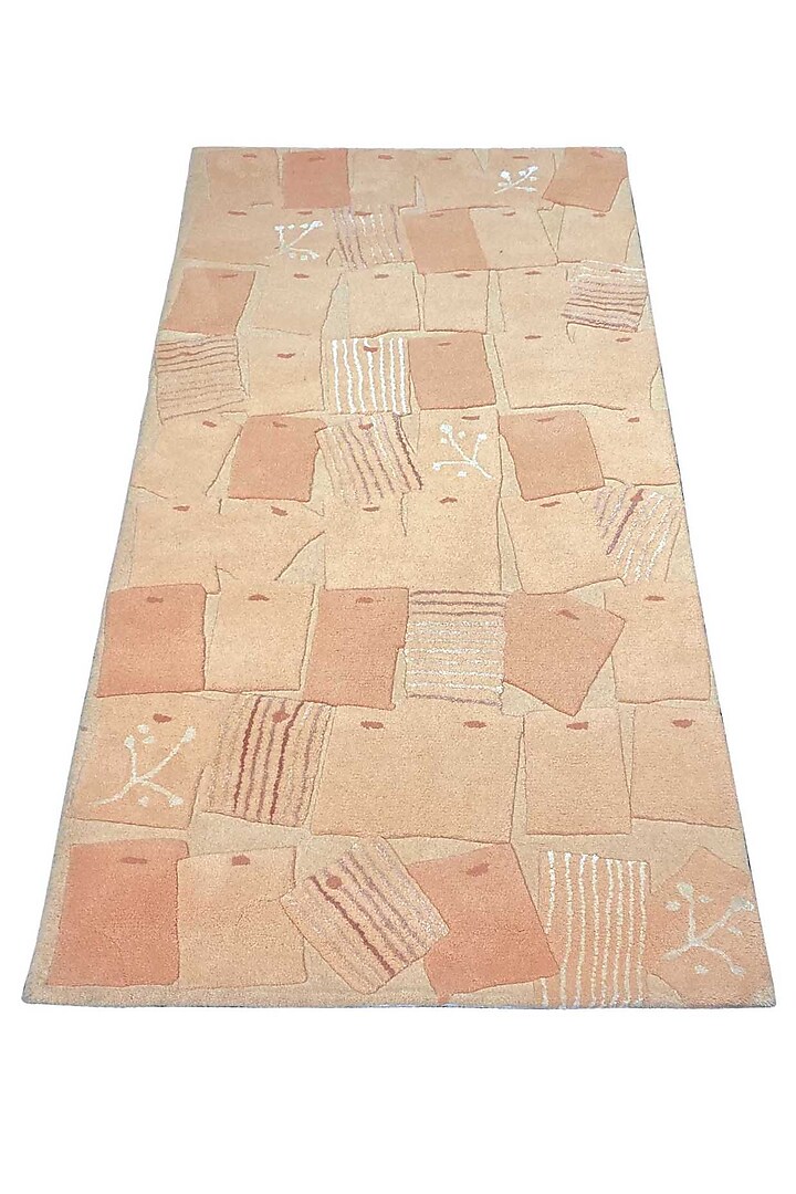 Orange Hand-Tufted Rug by QAALEEN at Pernia's Pop Up Shop