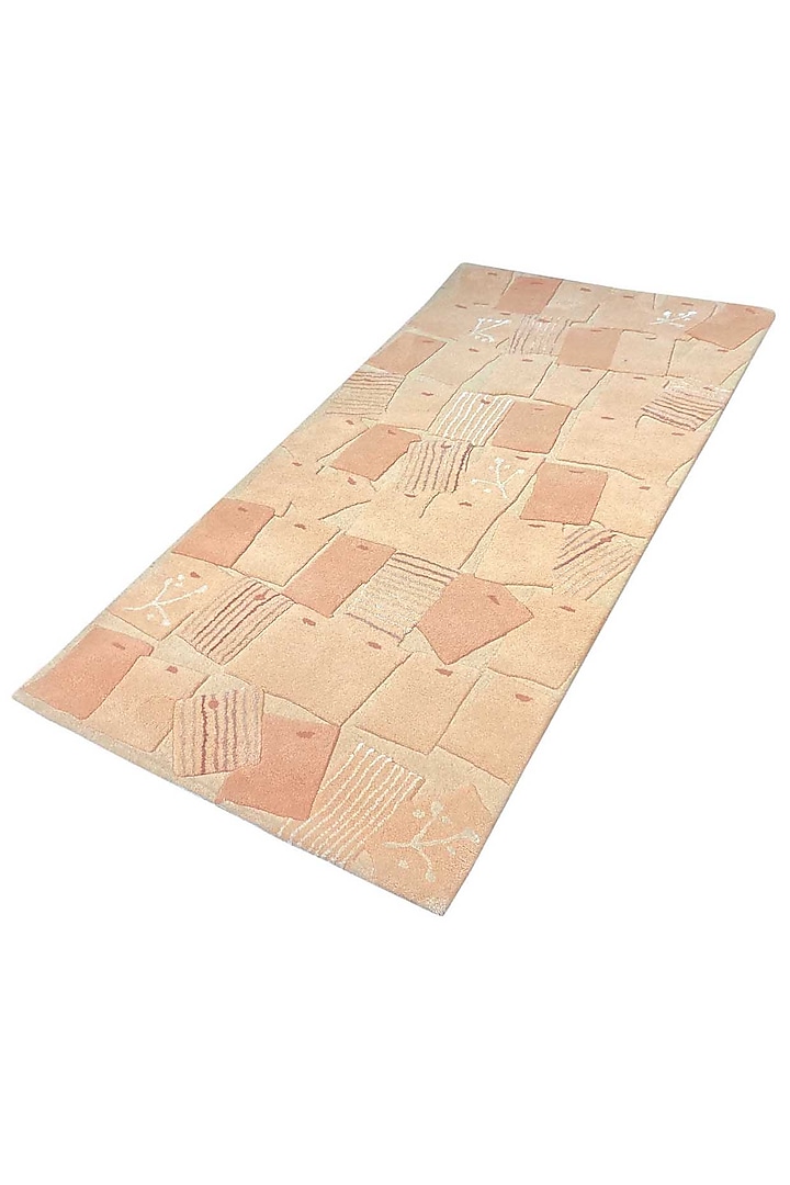 Orange Hand-Tufted Rug by QAALEEN at Pernia's Pop Up Shop