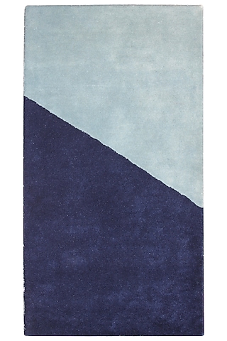 Blue Handcrafted Carpet by QAALEEN