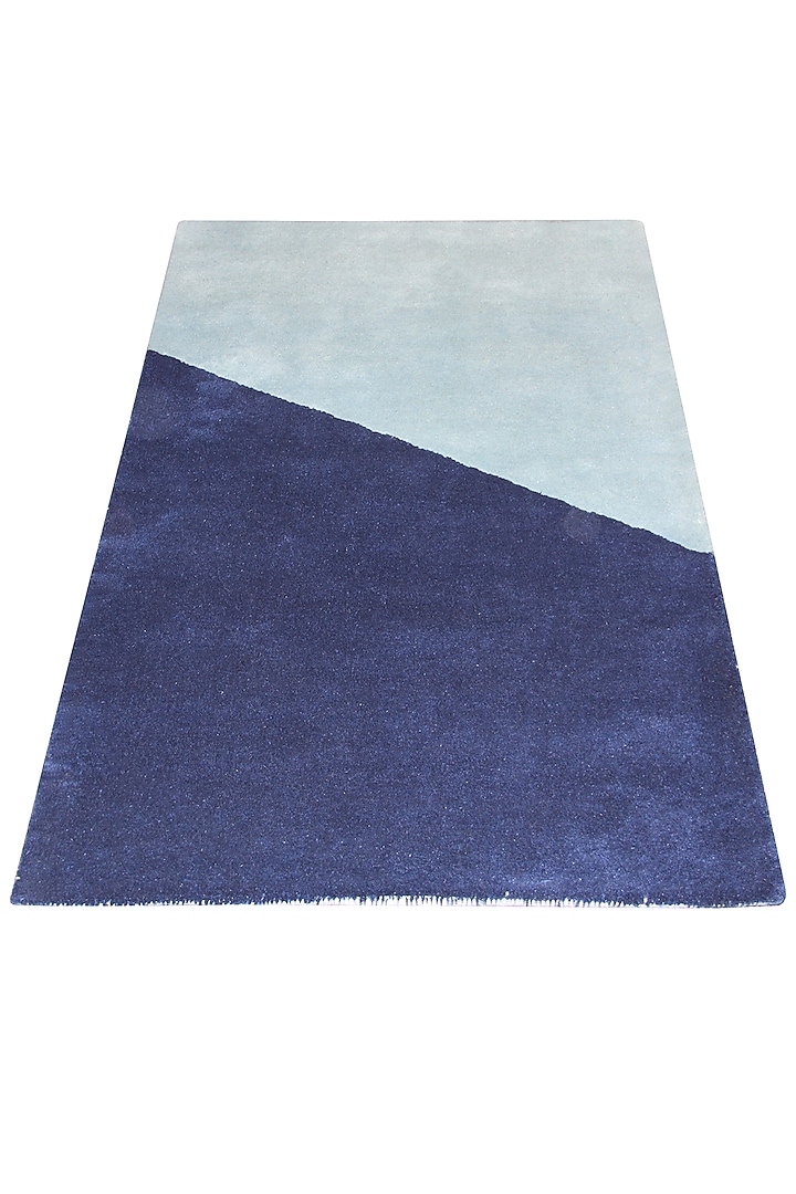 Blue Handcrafted Carpet by QAALEEN at Pernia's Pop Up Shop